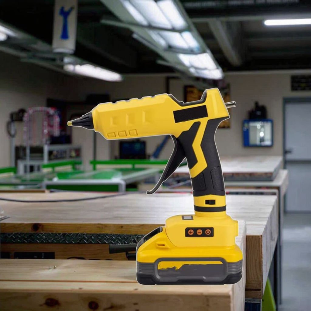 18V Li-ion Battery Digital Display 11mm Glue Stick Compatible Cordless Temperature Hot Melt Glue Gun for DIY