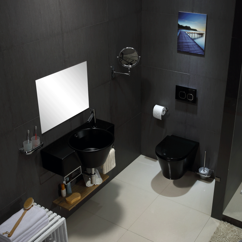 High Quality Modern-Type Ceramic Hand Wash Basin with Drainer for Bathroom Use