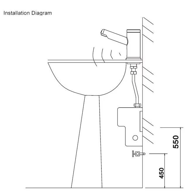 HLK Automatic Induction Sink Faucet Touchless Hot & Cold Bathroom Faucet for Bedroom Household Sink
