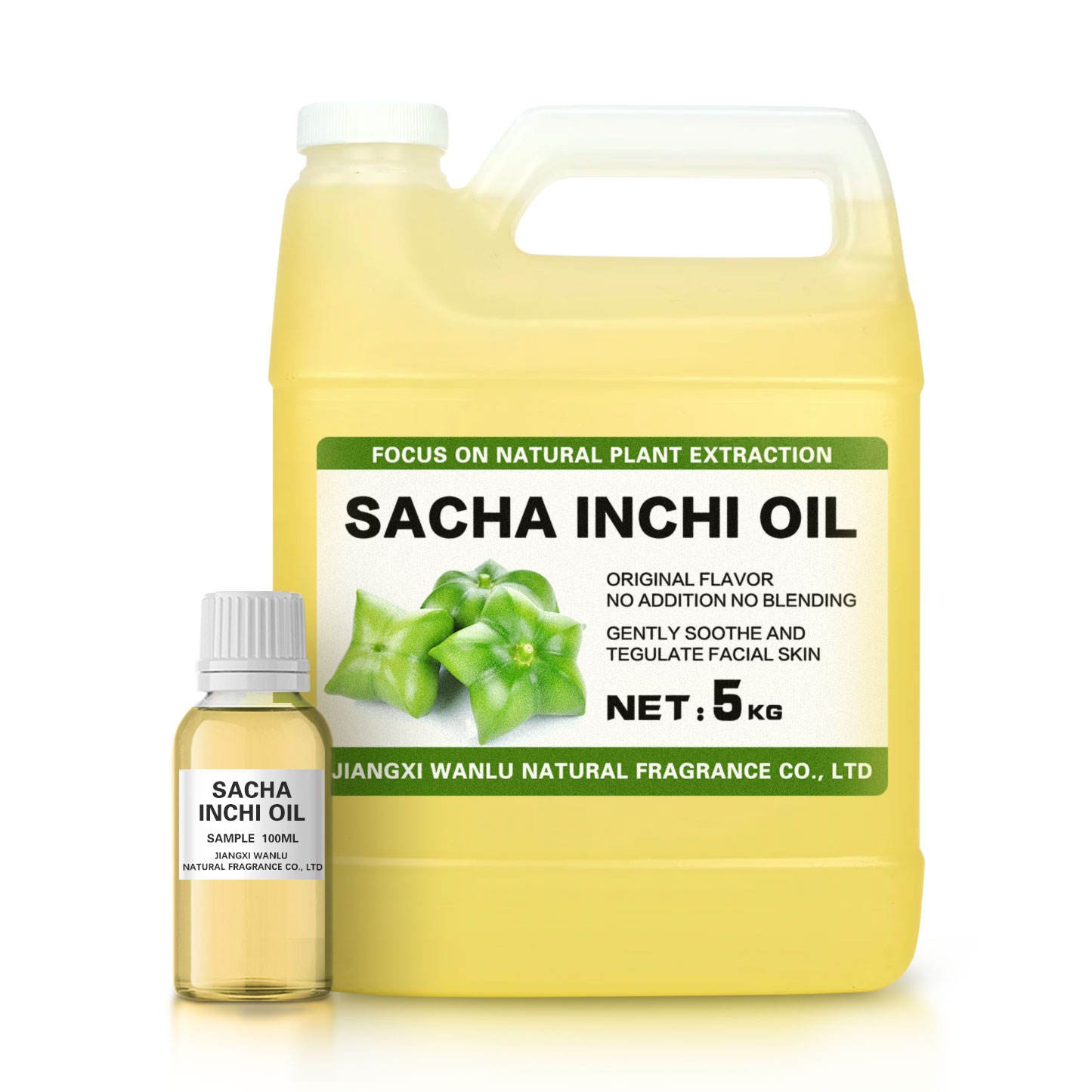Natural Sacha Inchi Oil 5L Bulk | Cosmetic Grade Botanical Oil for Hair Care and Skin Care Formulations