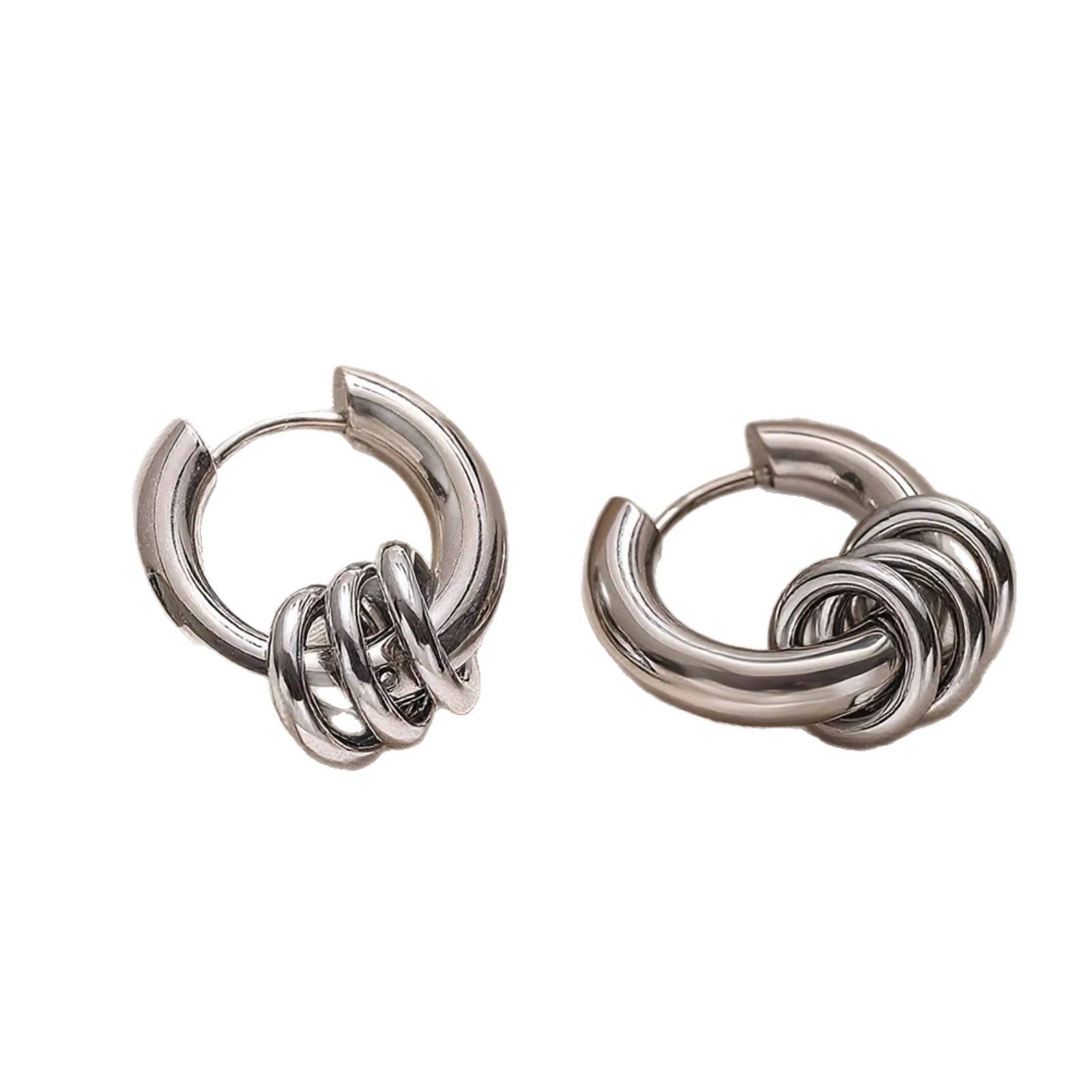 Elegant Fade-Resistant Hypoallergenic 316L Stainless Steel Golden Earrings, Fashionable Women's Classic Earrings N2604062