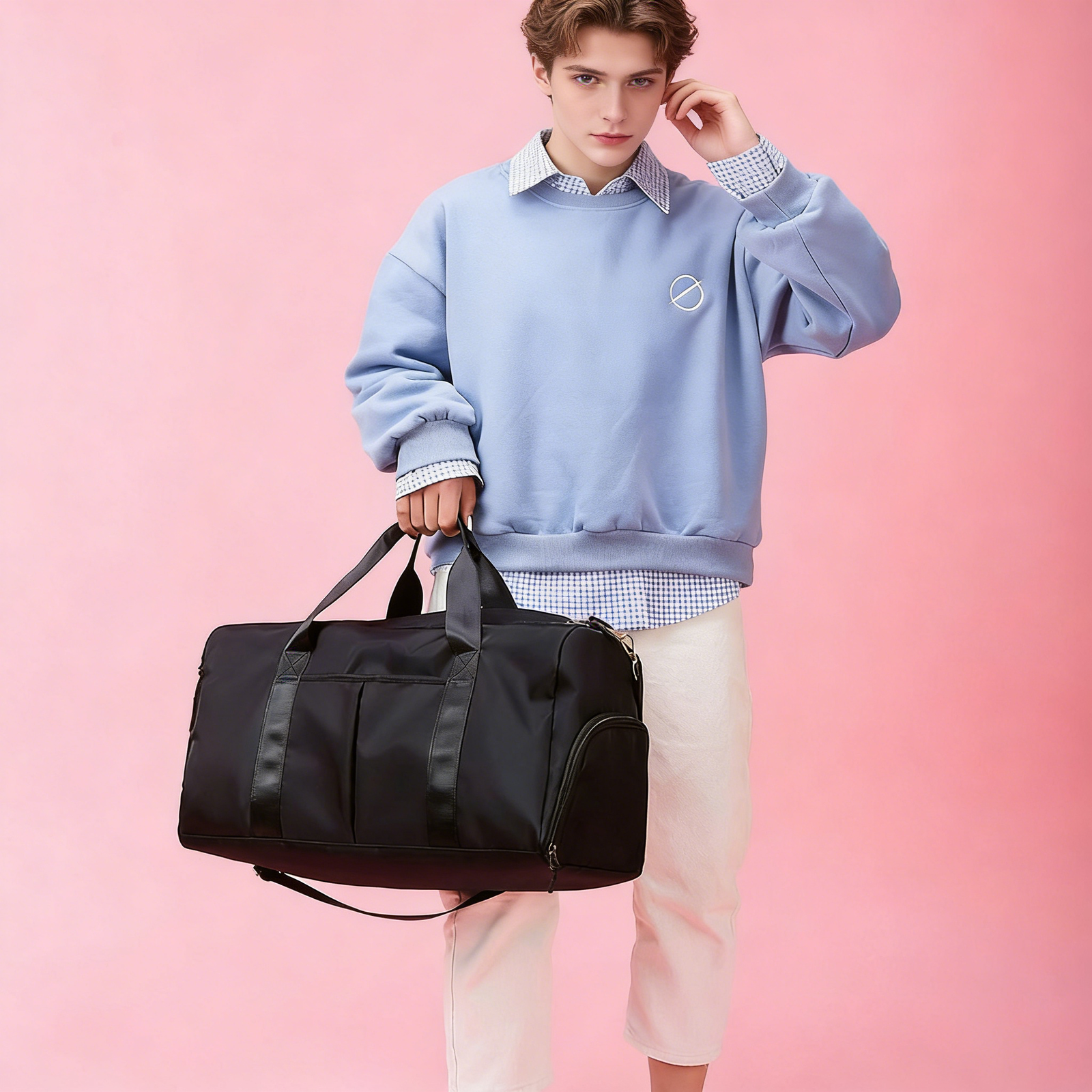 Many In-stock Styles Comfy Travel Bag Custom logo Anti Theft Yoga Bag Makeup Toiletry Waterproof Quick Delivery Padded Gym Bag