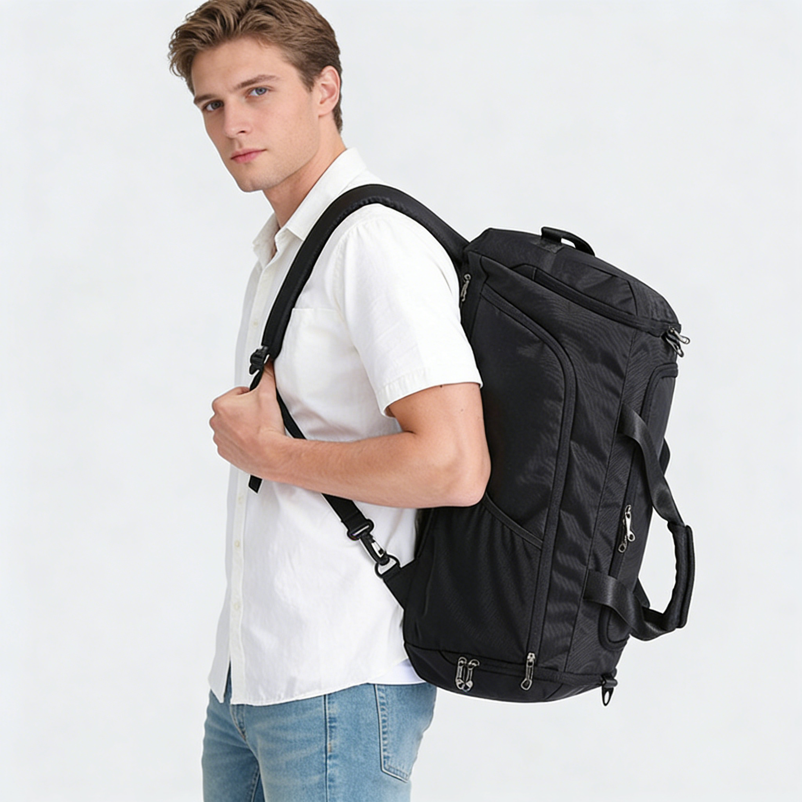 Factory Price Vintage Travel Bag Custom logo Designer Vacuum Yoga Bag Organizer Men Hard case Cheap Price Fancy Gym Fitness Bag