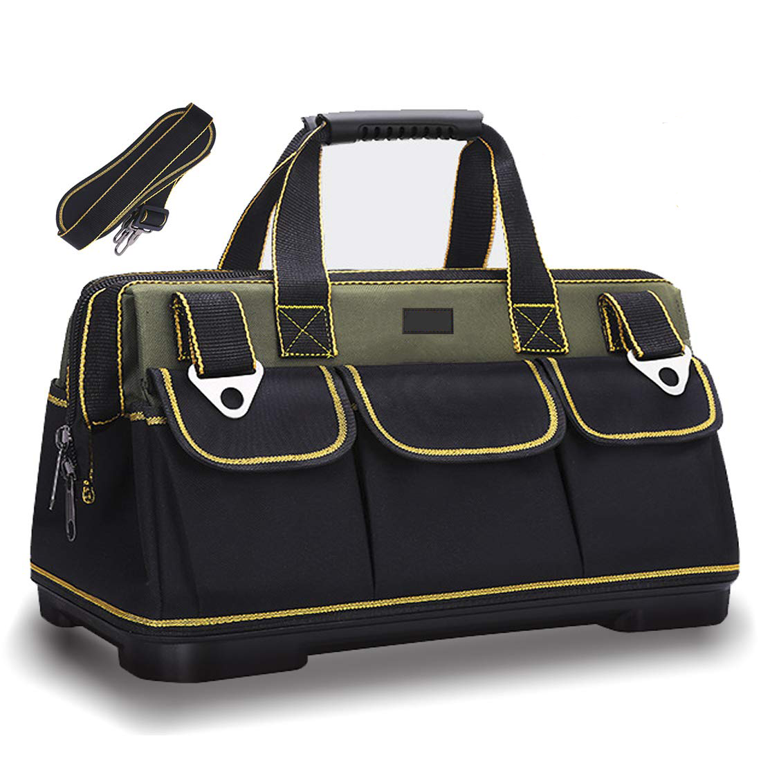 Multifunctional Electrician Repair Tool Bag Rubber Sole Thickened Oxford Cloth Waterproof 3-Compartment Hardware Zipper Closure