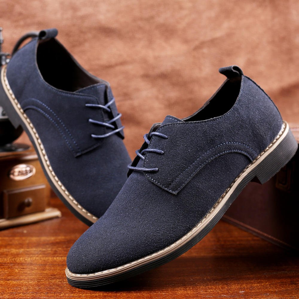Cross Border Men's Board Shoes, Leather Shoes, PU Suede Men's Shoes, Oversized Casual Shoes