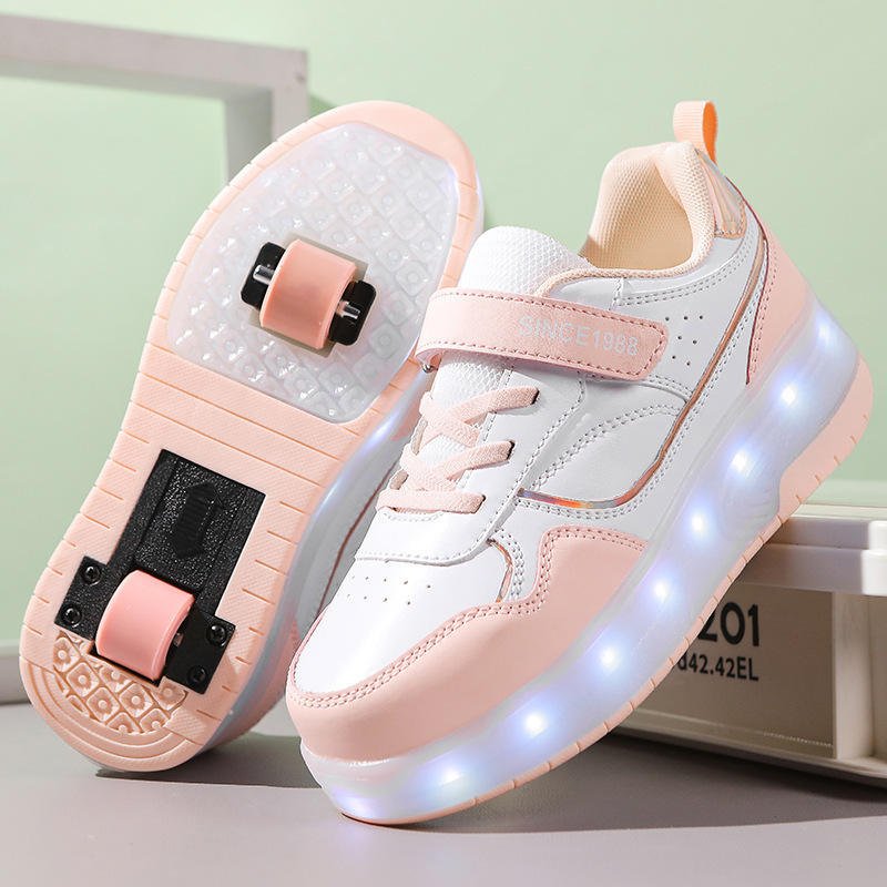 Men's and Women's USB Rechargeable Shoes with Wheels and LED Lights