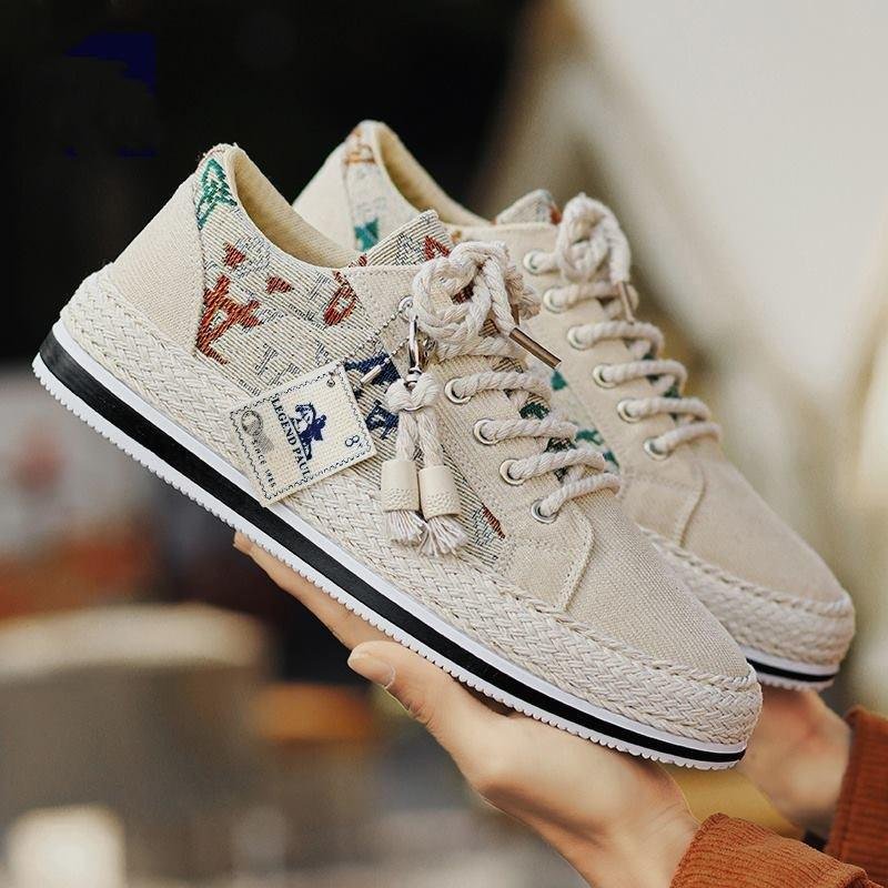 Spring Breathable Men's Casual Lightweight Canvas Shoes