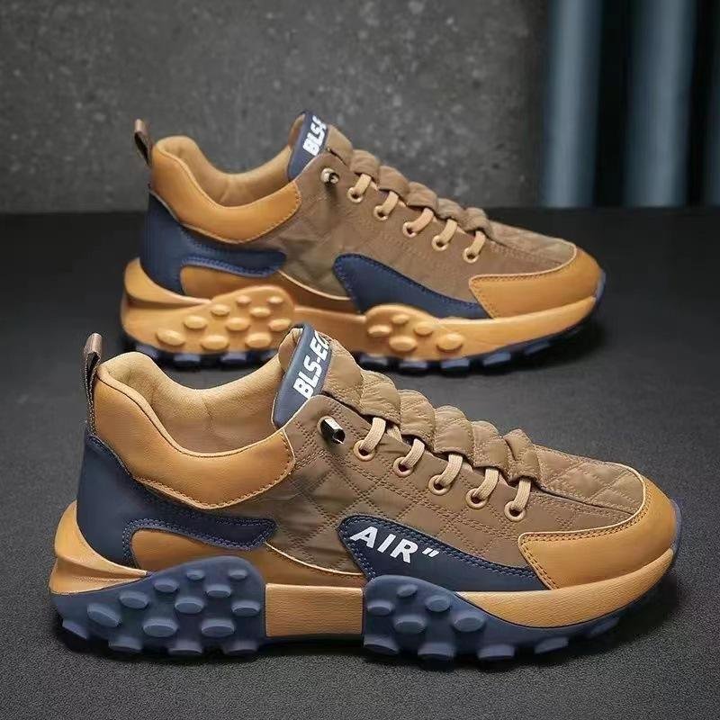 Hot Selling Lace up Anti slip Outdoor Daily Sports Walking Men Hiking Casual Shoes Trendy and Versatile