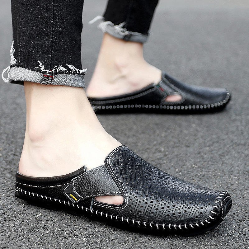 Summer Comfortable Casual Shoes Cool Experience Cowhide Material Good Quality Men Leather Sandals Shoes