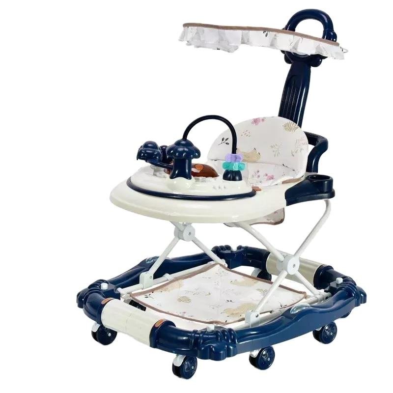 Baby Push Walker Sit-To-Stand Learning Walker Kids Rocking Function Baby Walker With Wheels and Seat