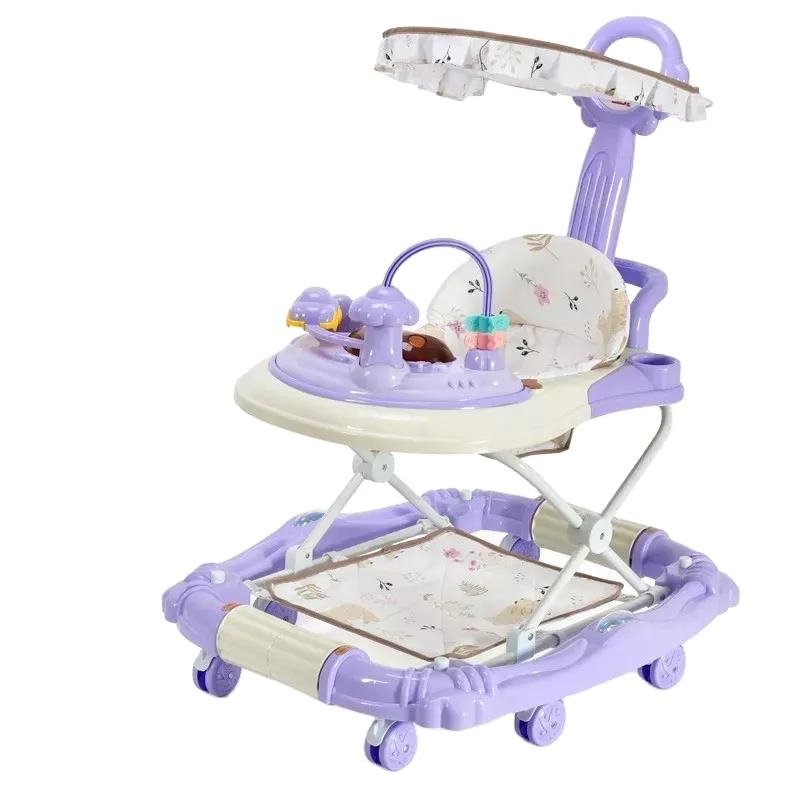 Baby Push Walker Sit-To-Stand Learning Walker Kids Rocking Function Baby Walker With Wheels and Seat