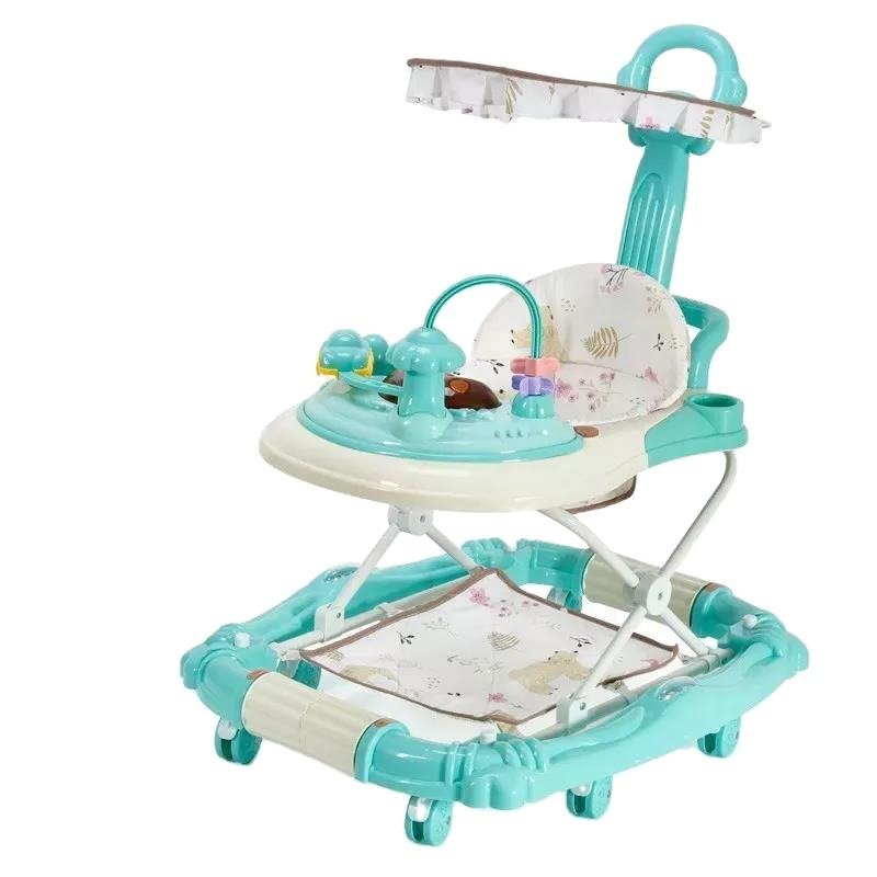 Baby Push Walker Sit-To-Stand Learning Walker Kids Rocking Function Baby Walker With Wheels and Seat