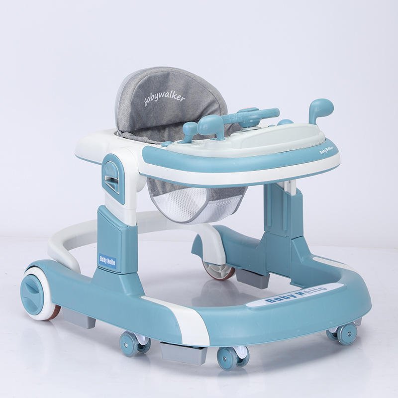 Multifunctional Anti-Rollover Child Walker Foldable Plastic Toy Car for Kids for Both Boy and Girl Features Light Learning U