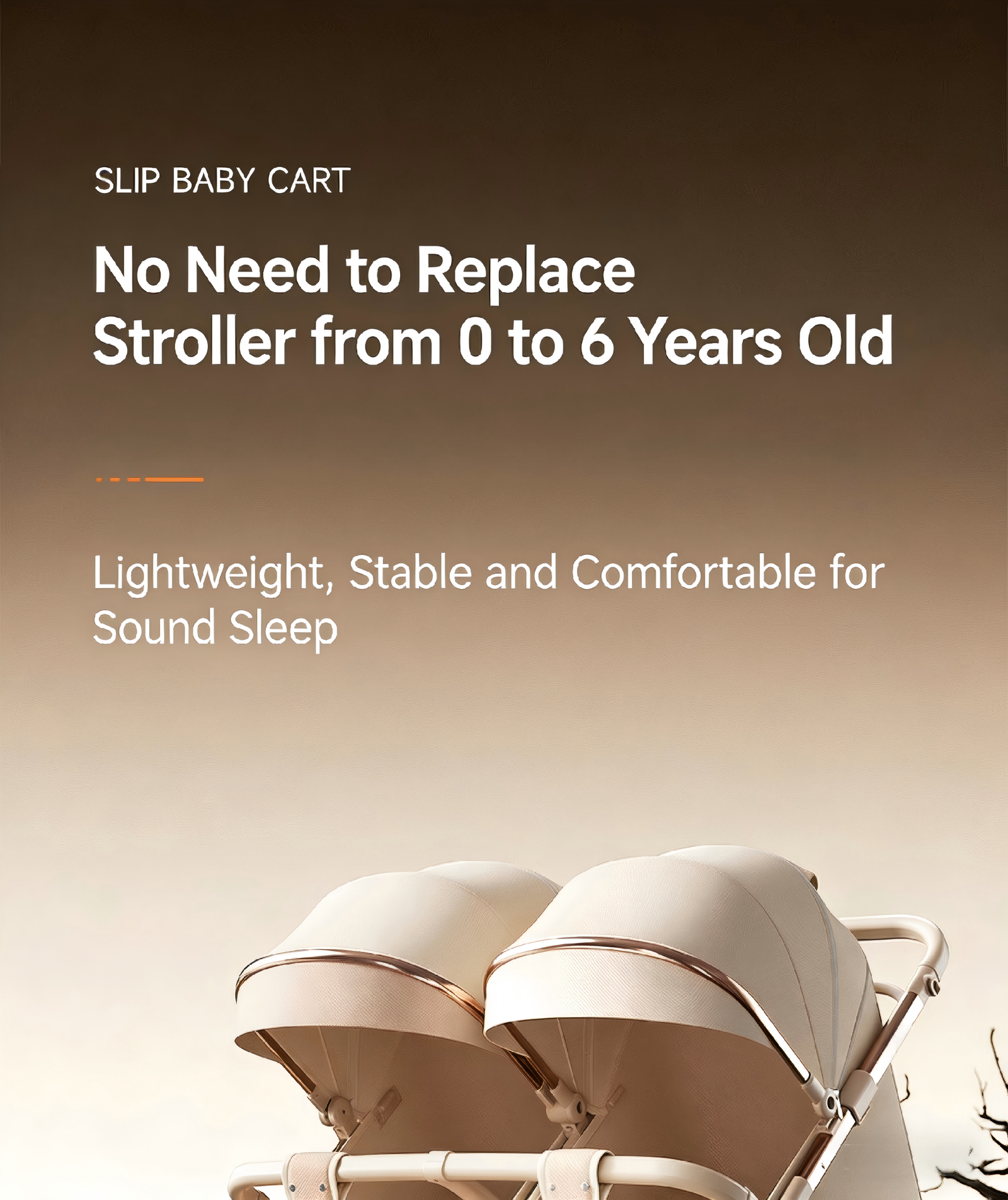 The Twin-specific Baby Stroller with a Removable Seat and a Reclining Function, Which Can Be Folded in One Step.