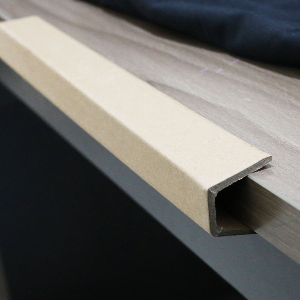 Recyclable U-Shaped White Paper Corner Guard Corrugated Cardboard Edge Protector for Logistics Shipping Protection