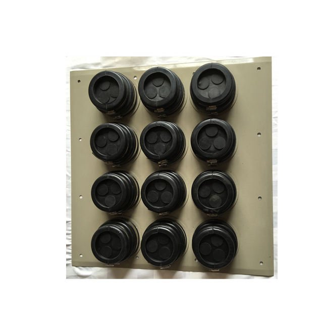 Cable entry seal plate, 4'', 9 portss (3*3), feeder thru window and solution for cell tower