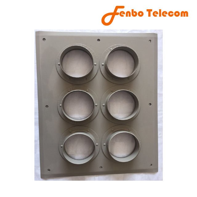 Cable entry seal plate, 4'', 9 portss (3*3), feeder thru window and solution for cell tower