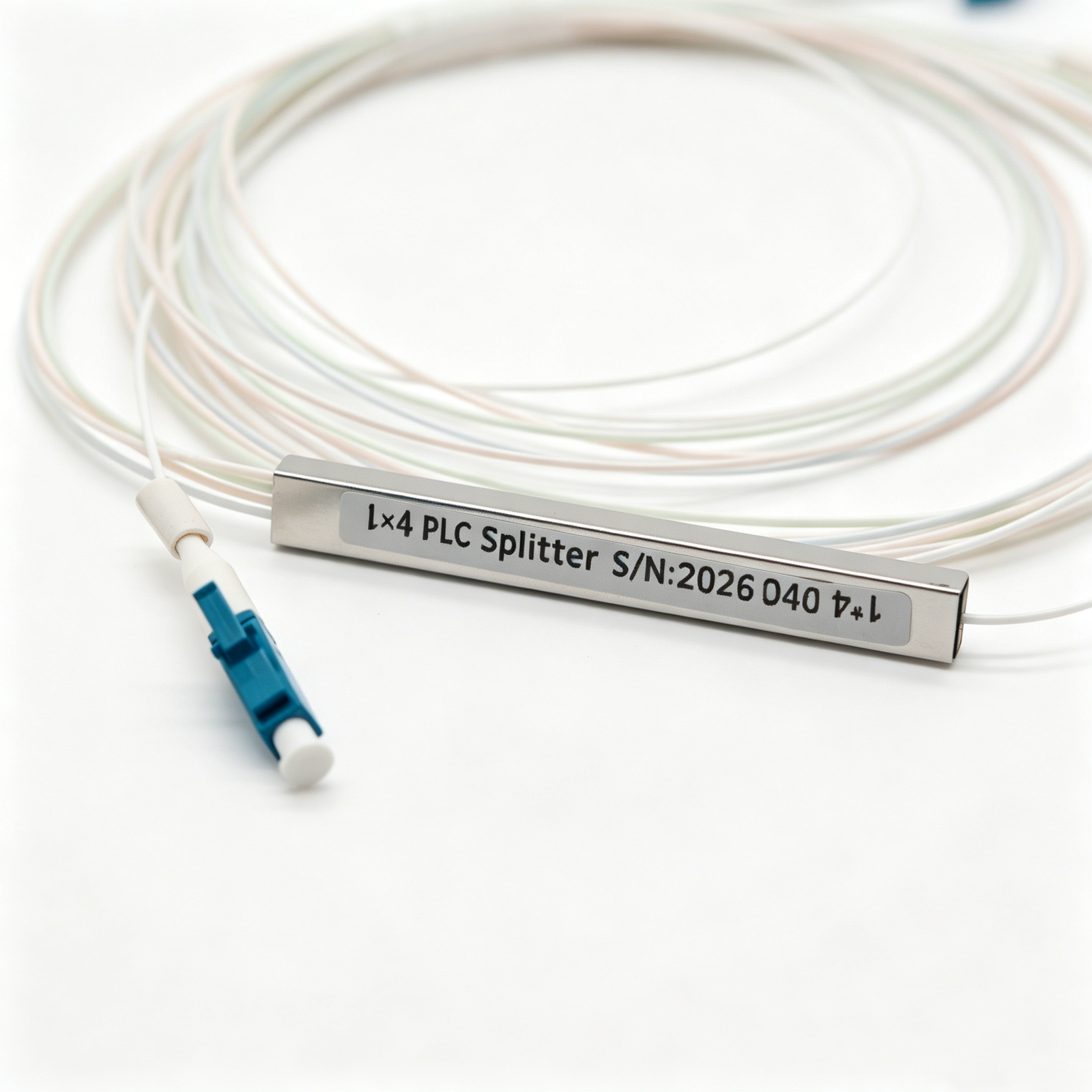 Fiber Optical PLC Splitter 1*4 PLC LC/UPC Optical Fiber Plc Splitter 4 Way Fiber Optic Splitter