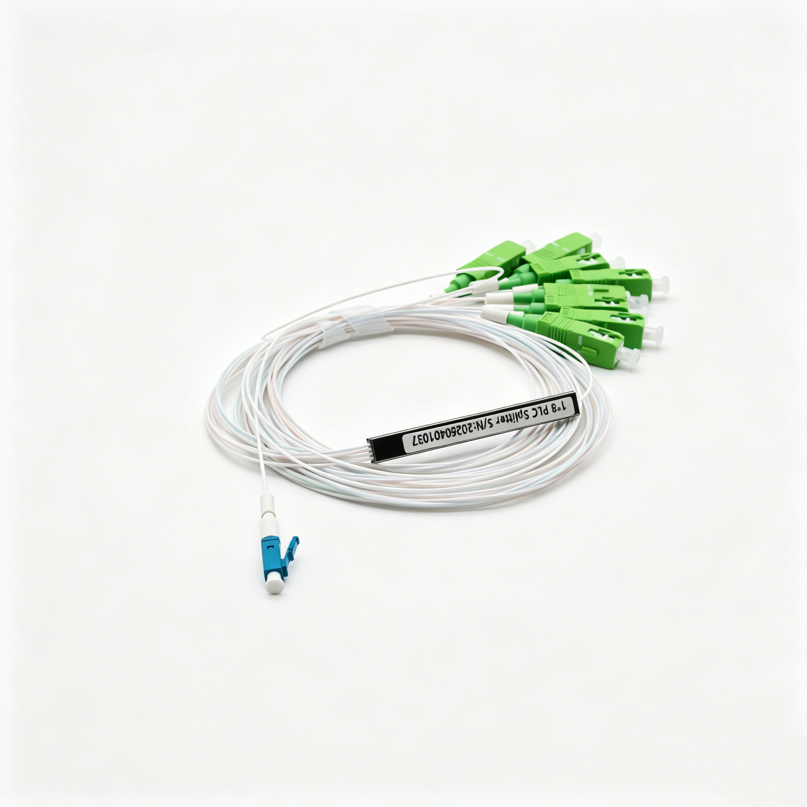 Fiber Optical PLC Splitter 1*8 Input LC/UPC Output SC/APC Mini PLC Splitter Optical Fiber Steel Type Fibre Plc 1*8 Spliter