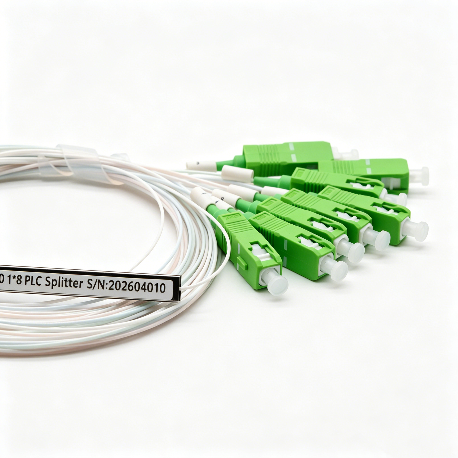 Fiber Optical PLC Splitter 1*8 Input LC/UPC Output SC/APC Mini PLC Splitter Optical Fiber Steel Type Fibre Plc 1*8 Spliter
