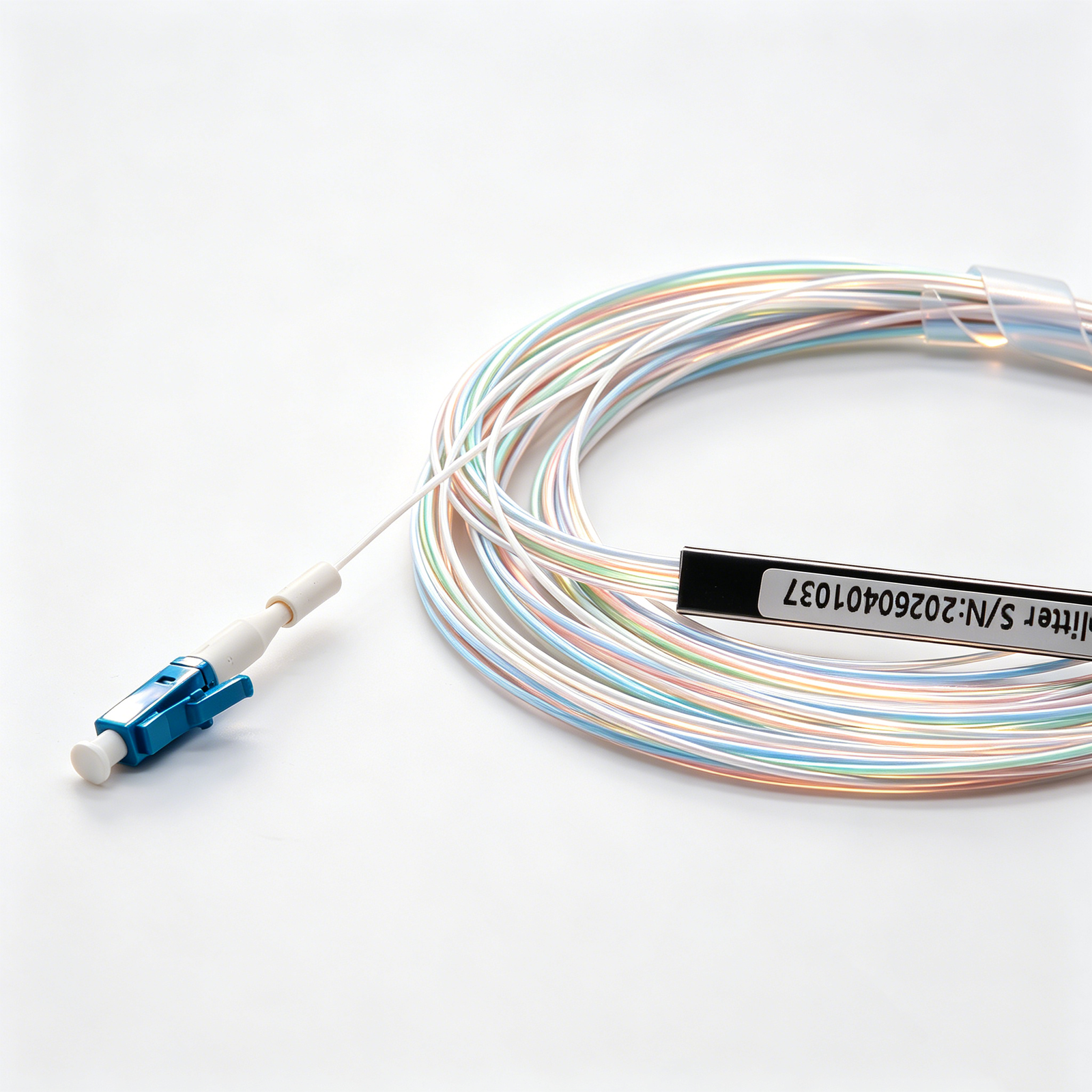 Fiber Optical PLC Splitter 1*8 Input LC/UPC Output SC/APC Mini PLC Splitter Optical Fiber Steel Type Fibre Plc 1*8 Spliter