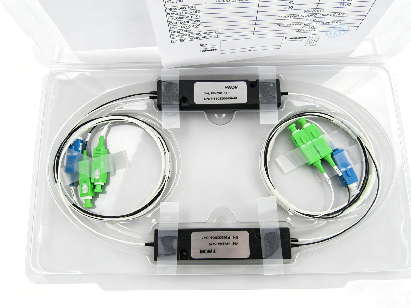 Network Fiber FWDM CWDM DWDM Solution Wavelength Division Multiplex FWDM with APC/UPC Connector