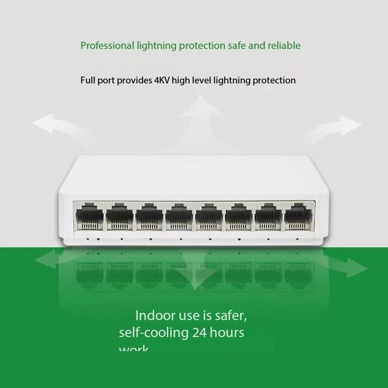 Jue Hong 2024 8-Port POE Gigabit LAN Ethernet Network Switch 10/1000Mbps ZTE Otdr Fiber Optic with SNMP Function