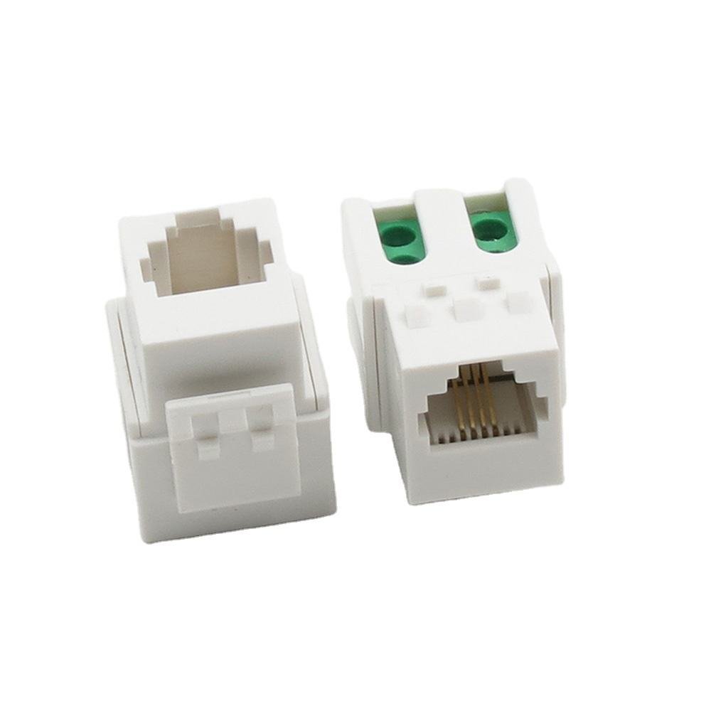 CHNOK Model 4007 RJ11 Cat3 6P4C 90 Degree Telephone Keystone Jack Networking Connector Module ISO9001 Certified 568A/568B Golden