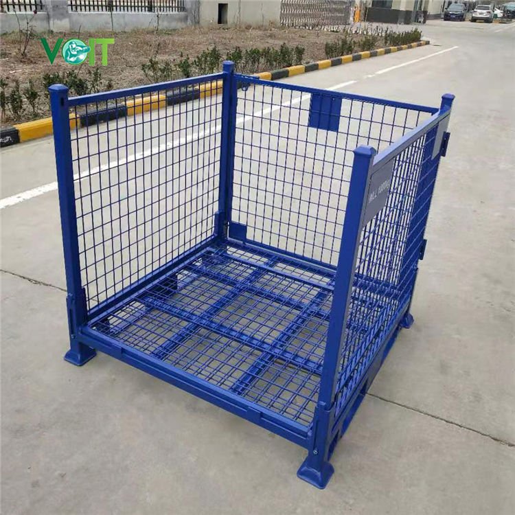 Powder Coating Shipping Storage Stacking Welded Bulk Steel Pallet Bin