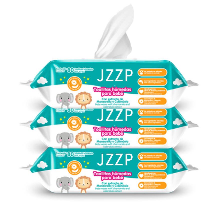 Customized Cheap 80pcs 120pcs Wet Tissue Disposable Ultra Soft Scented Skin Care Baby Cleaning Wet Wipes
