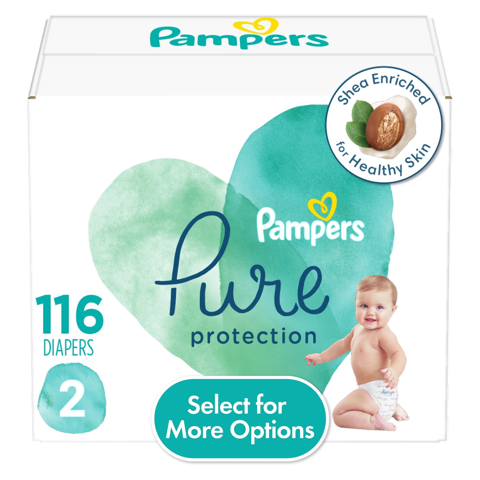 Pure Protection Baby Wipes Size 4 150 Count for with Outstanding Leakage Protection Skin-Loving Care Cotton Household