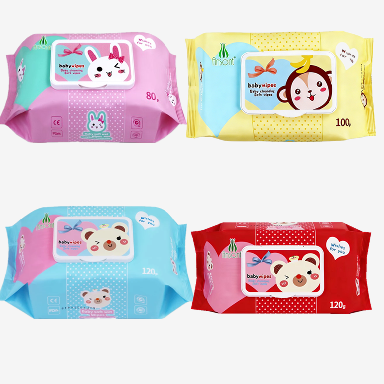 Factory Customized Logo 100pcs 80pcs 120pcs Ansont Non-Woven Baby Wipes 15x20cm for Newborns