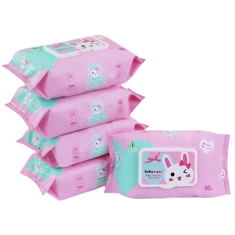 Factory Customized Logo 100pcs 80pcs 120pcs Ansont Non-Woven Baby Wipes 15x20cm for Newborns