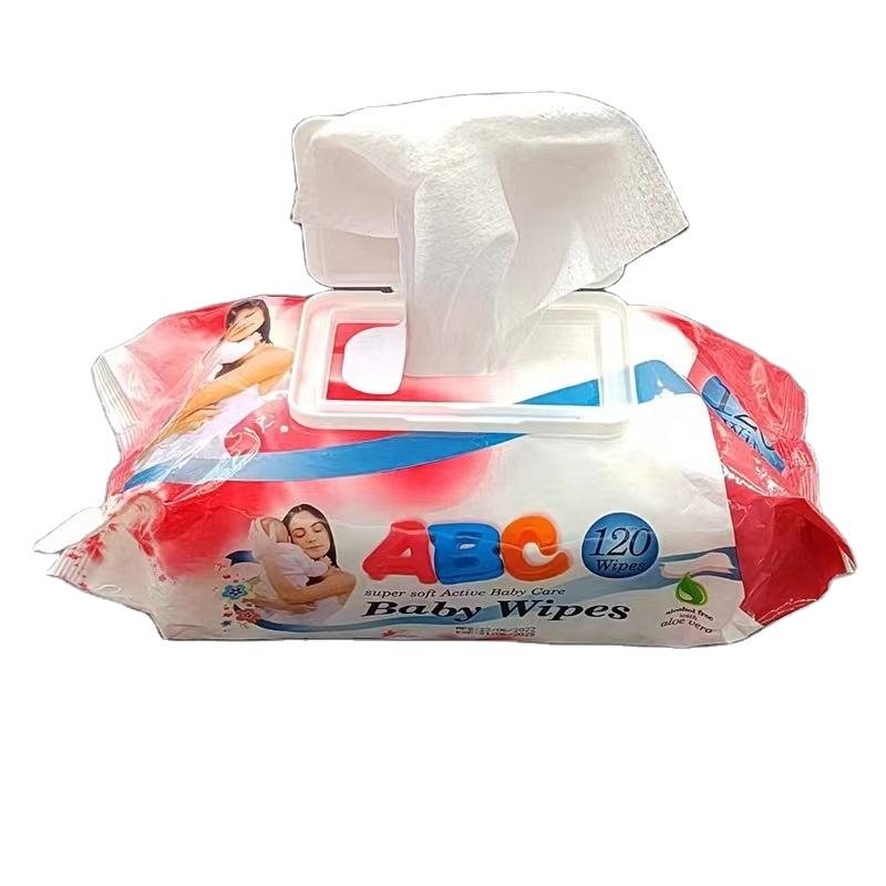 China Manufacturer Customized 100 Pcs Moisturizing Soft Promotional Baby Wipes ABC Cheap Non-Woven Various Sizes