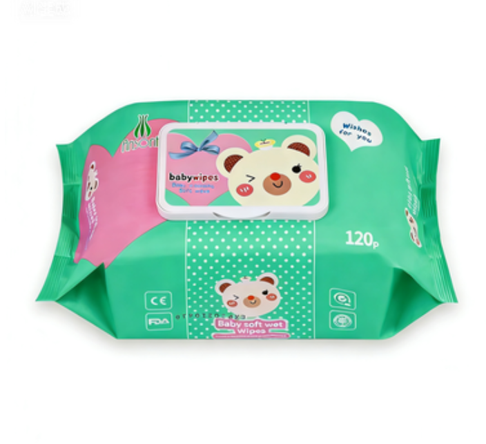 Factory Customized 120pcs Disposable Alcohol Free Sensitive Baby Wet Wipes Non-Woven Material 15x20cm Sheets by Ansont