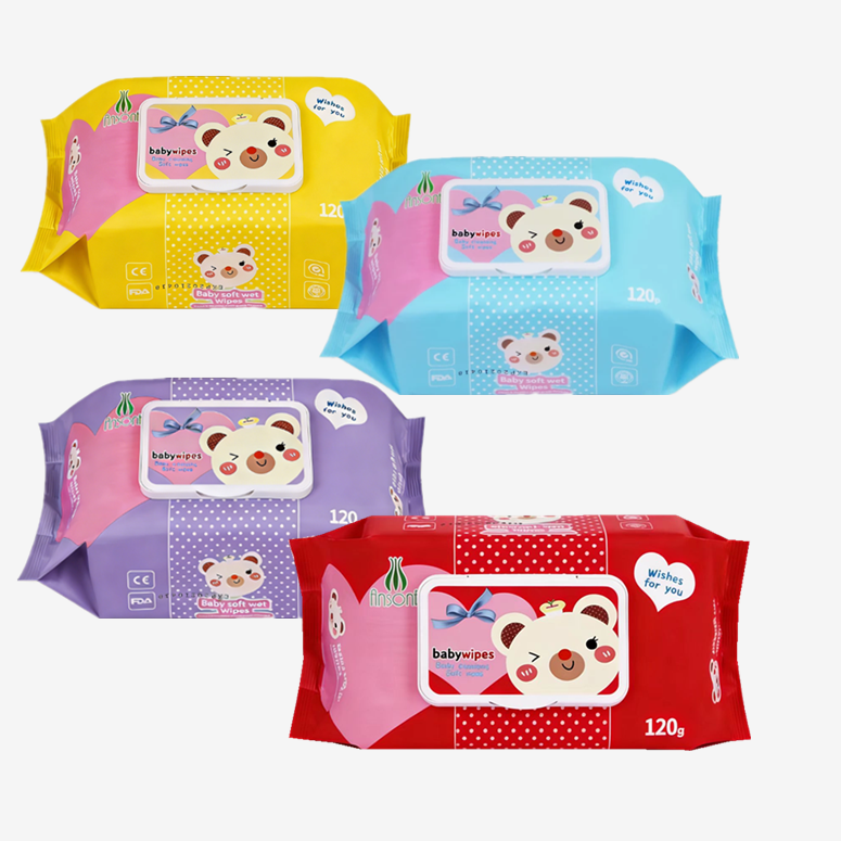 Factory Customized 120pcs Disposable Alcohol Free Sensitive Baby Wet Wipes Non-Woven Material 15x20cm Sheets by Ansont