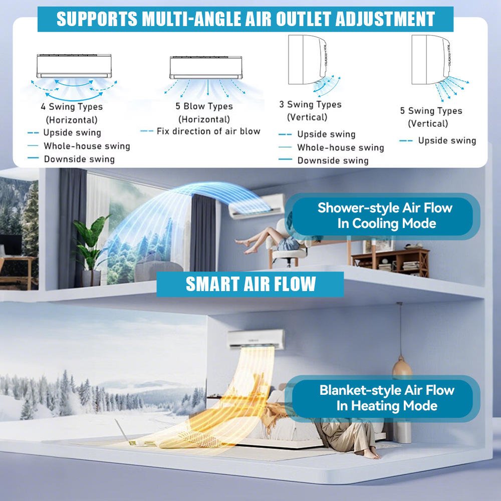Solar Air Conditioner Split System Cooling Unit Low Power Consumption Household Commercial Use High Cooling Capacity Quiet Use