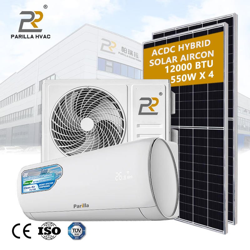 No Electricity Bill 1.5Hp Complete Solar Mini Split System Inverter R32 12000 BTU Solar Powered air Conditioners for Household