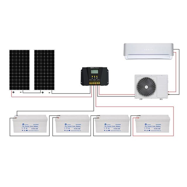 9000btu 1hp 100% Solar DC48V Battery Powered Hybrid Split Solar Air Conditioner