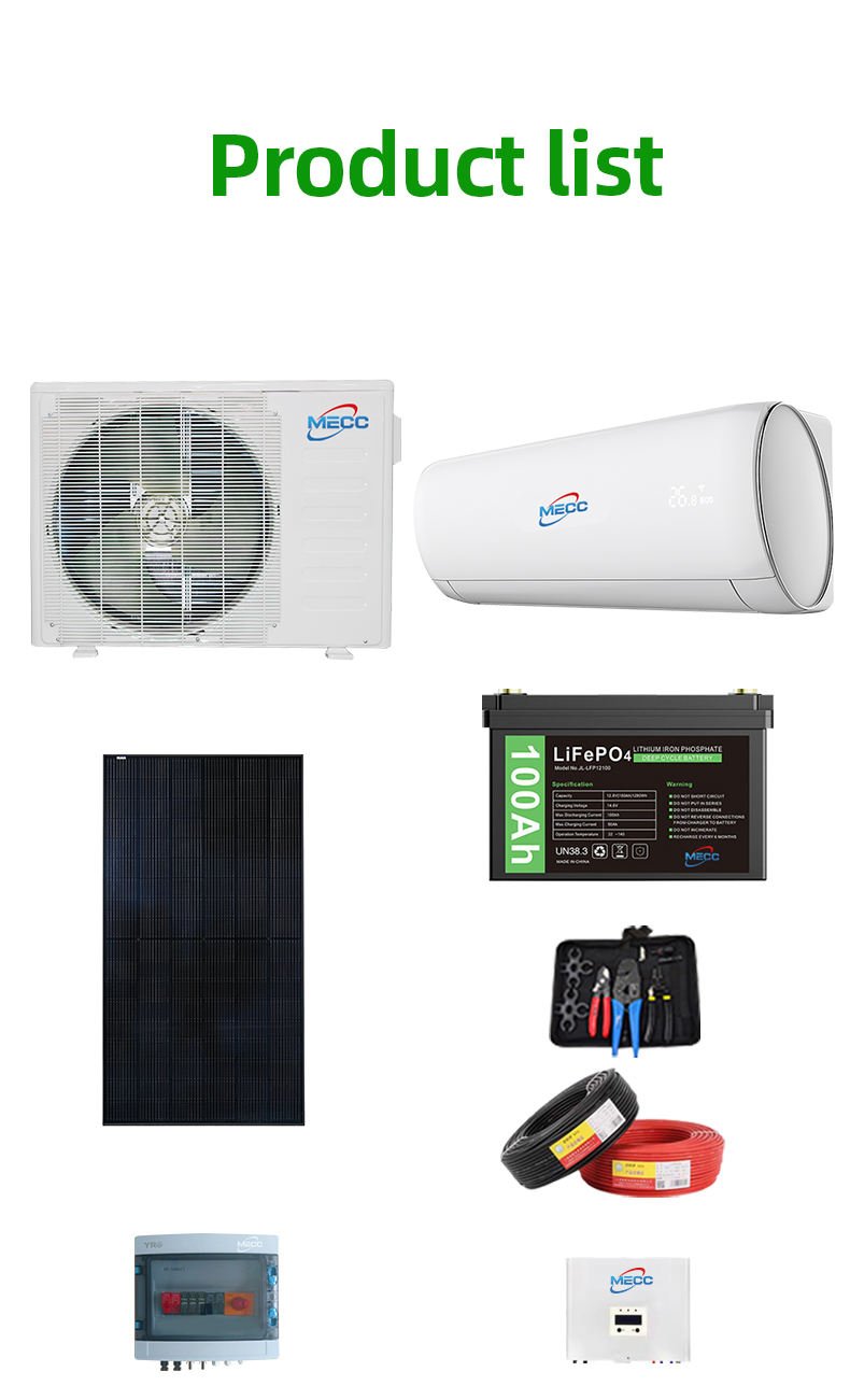 Factory Supplied Solar Air Conditioner 9000BTU 12000BTU 18000BTU 24000BTU, Off Grid/On Grid, 2025 Best for Home & Commercial Use