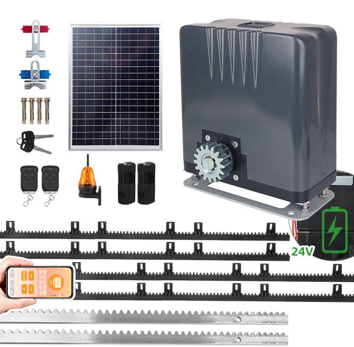 Autogate JUJIANG 1000KGS Heavy Duty B024 Slide Remote Smart Solar Panel System Smart Solar Panel System Gate Motor