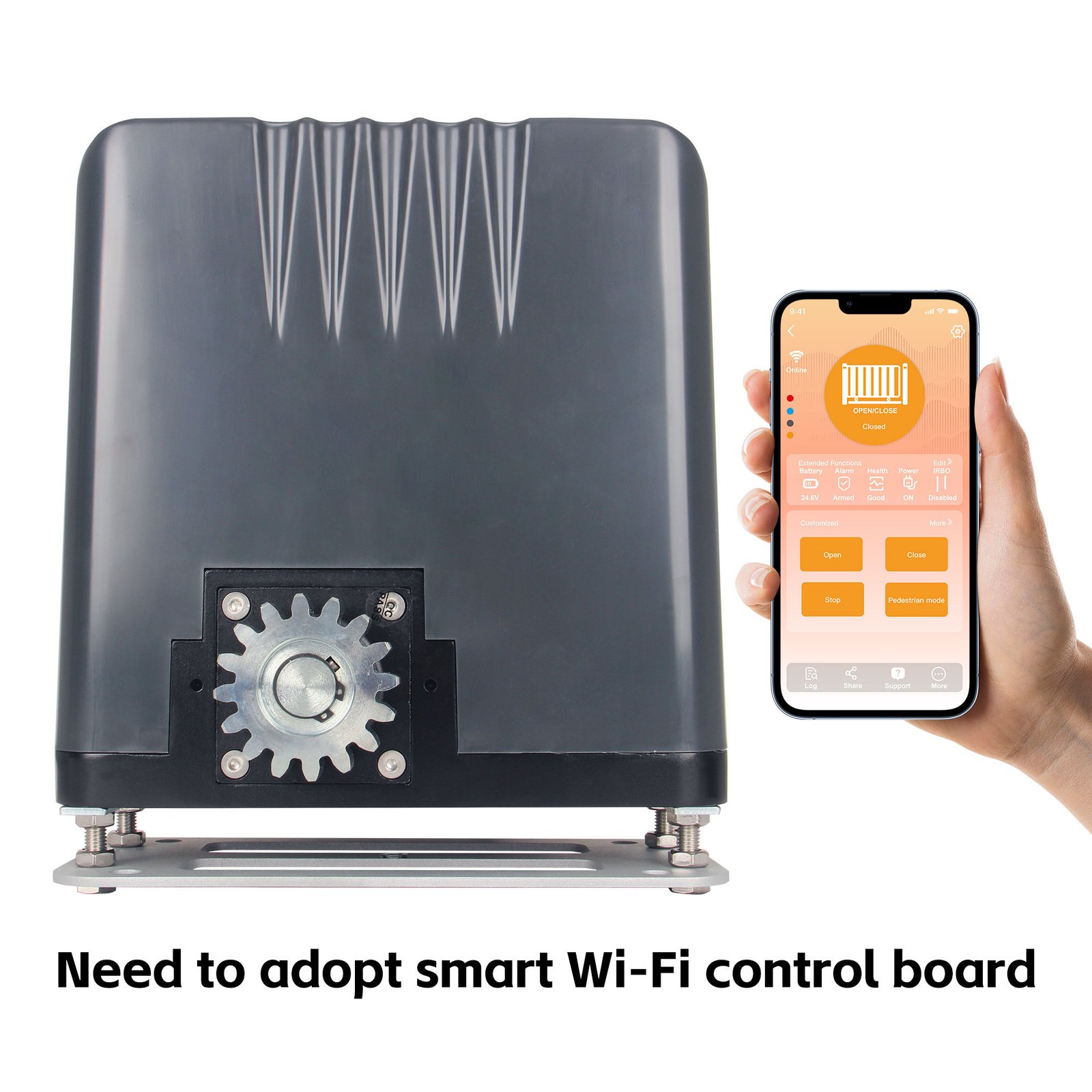 Autogate JUJIANG 1000KGS Heavy Duty B024 Slide Remote Smart Solar Panel System Smart Solar Panel System Gate Motor