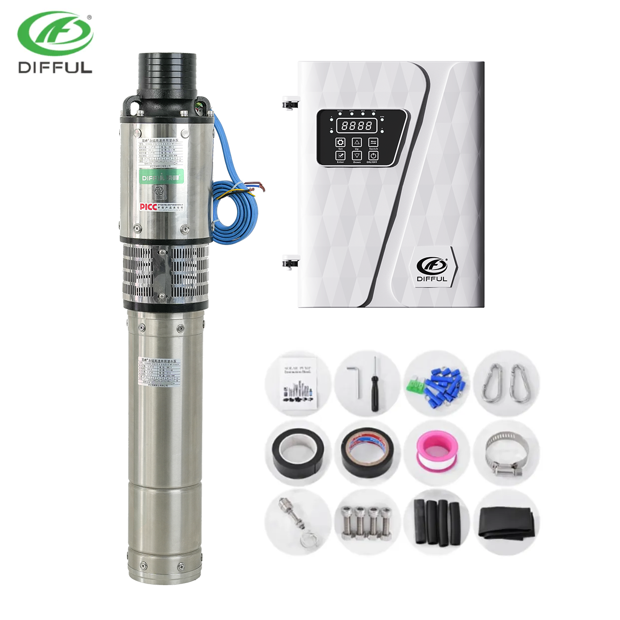 11000W Solar Water Pump Motor AC/DC Hybrid Solar Submersible Pump Customizable High Pressure Bomba De Agua Solar