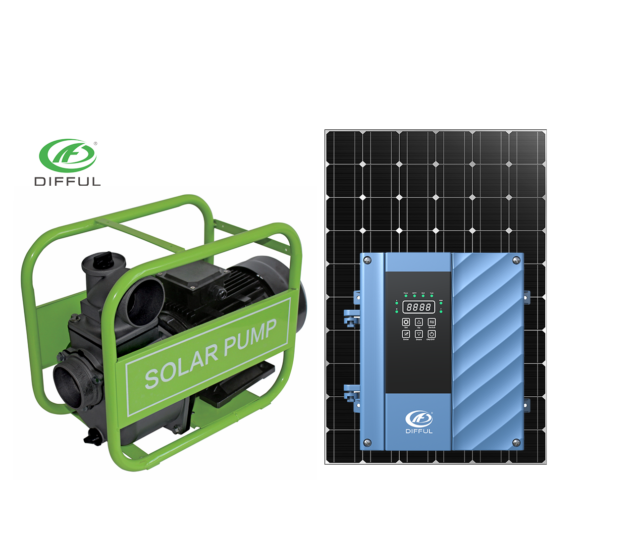 High Efficiency Solar Pump Motor AC/DC Hybrid Brushless Solar Surface Water Pump for Irrigation High Pressure Centrifugal Theory