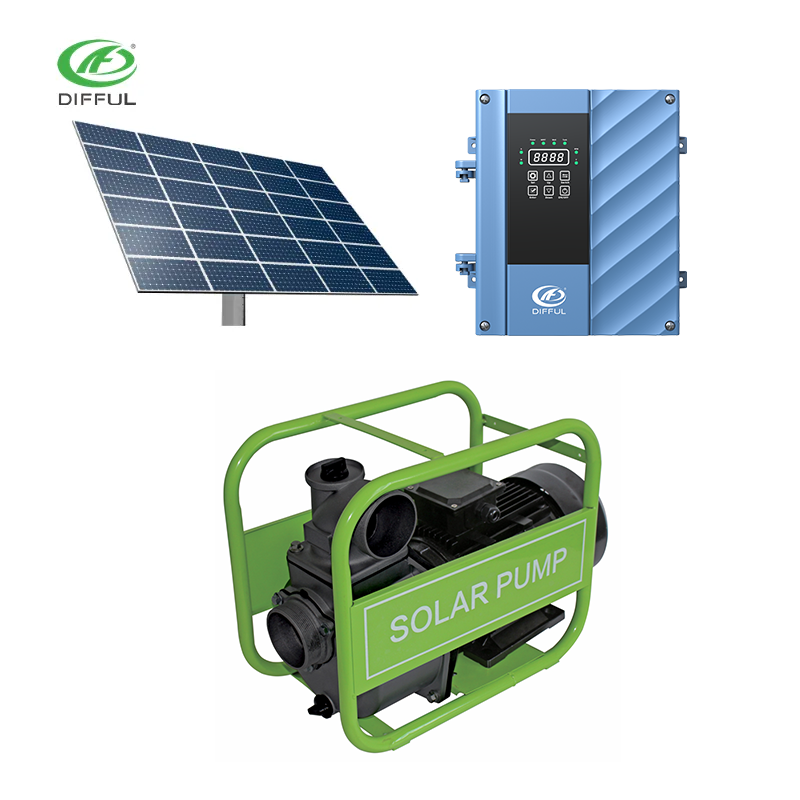 High Efficiency Solar Pump Motor AC/DC Hybrid Brushless Solar Surface Water Pump for Irrigation High Pressure Centrifugal Theory