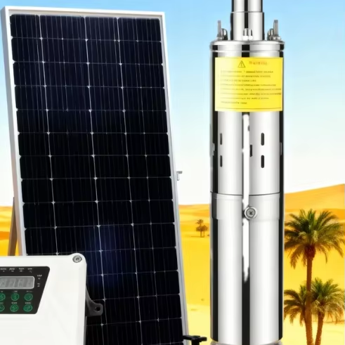 Brushless DC Motor Solar Centrifugal Screw Pump Low Pressure Submersible Irrigation Well Pump with Solar Power