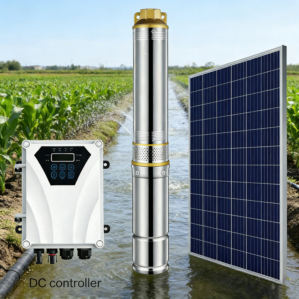 Stainless Steel Single-Stage Electric High-Pressure Solar Deep Well Pump Irrigation Agriculture Centrifugal Motor Customizable