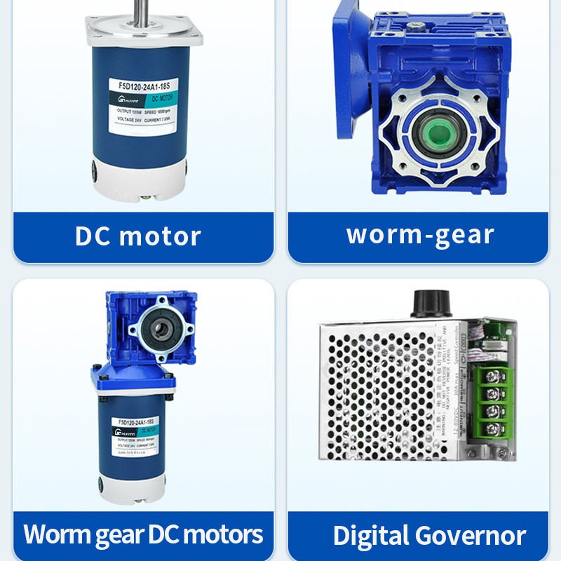 Energy Efficient Brushed DC Motor 250W 12V 24V with Planetary Speed Reducer for Solar Powered Equipment