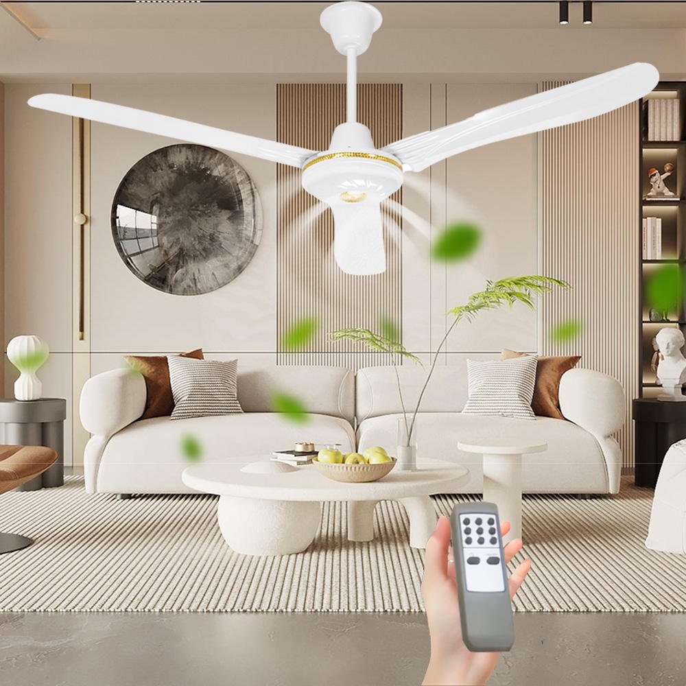 2 In1 Solar AC DC Ceiling Fan 56 Inch DC12V Ceiling Fan Solar Powered AC DC Fan