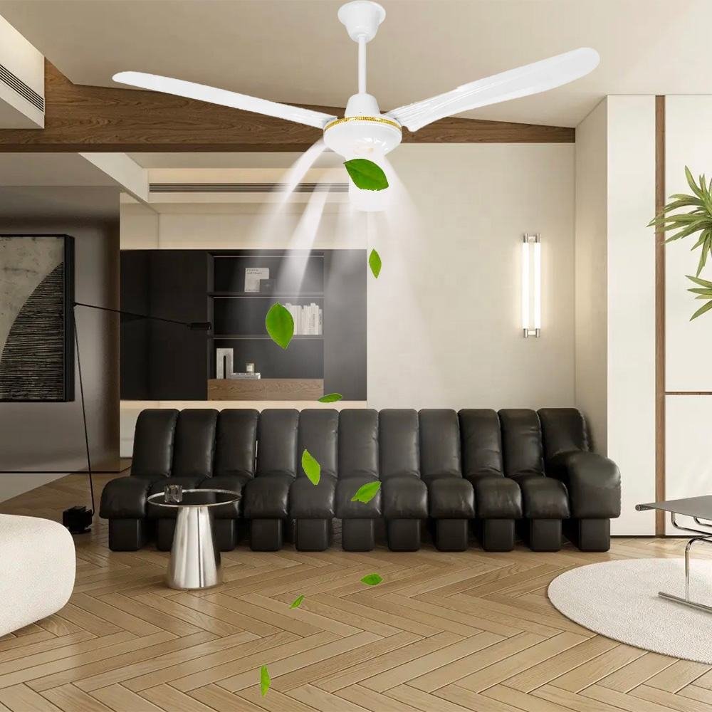 Home Appliances 56 Inch 24 Volt Solar Ceiling Fan AC DC Ceiling Fans With Copper Motter